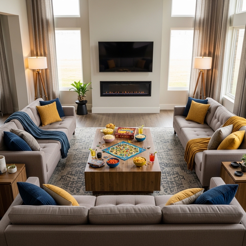 Living Room Seating Arrangements for Parties