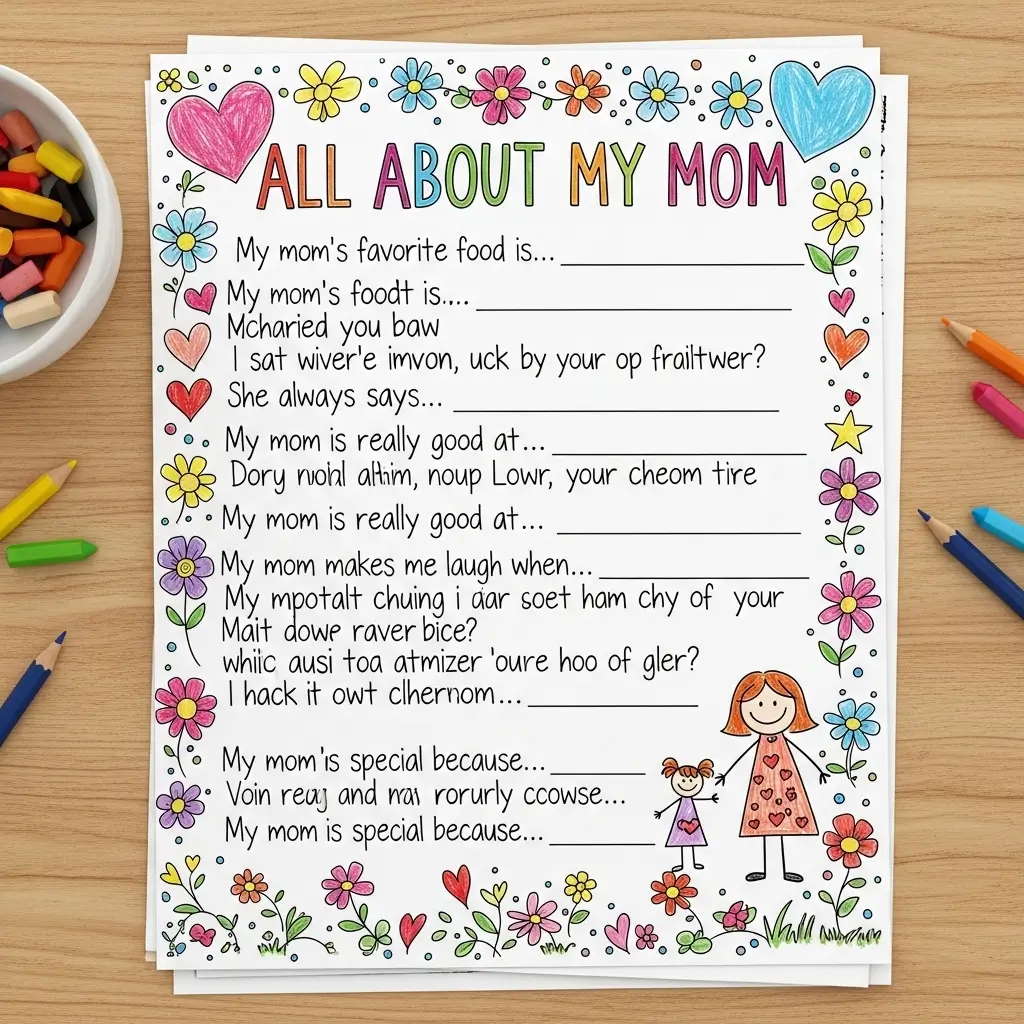 All About My Mom” Printable 