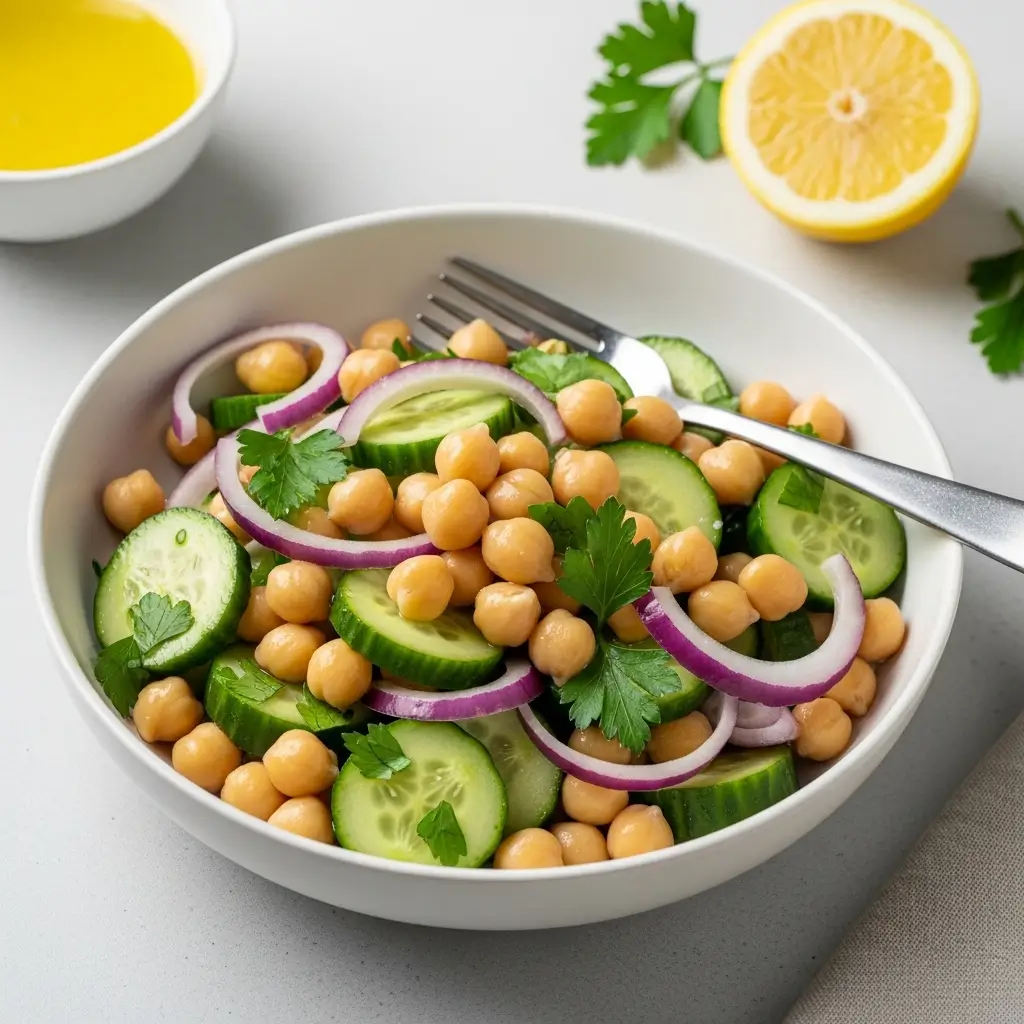 Chickpea Salad with Lemon Dressing