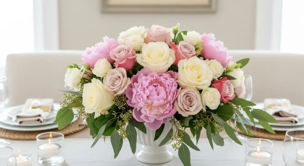 Classic Rose and Peony Arrangement