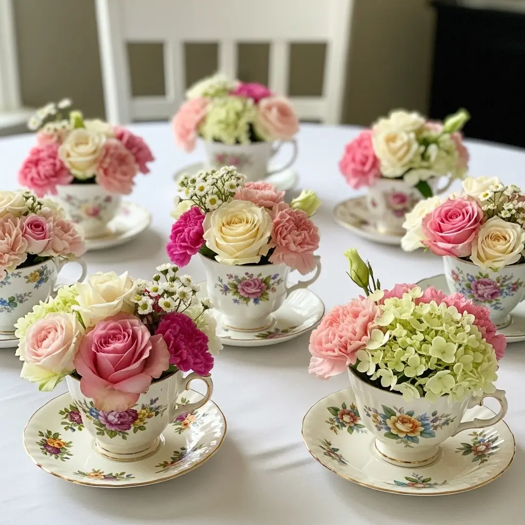 Floral Teacup Arrangement