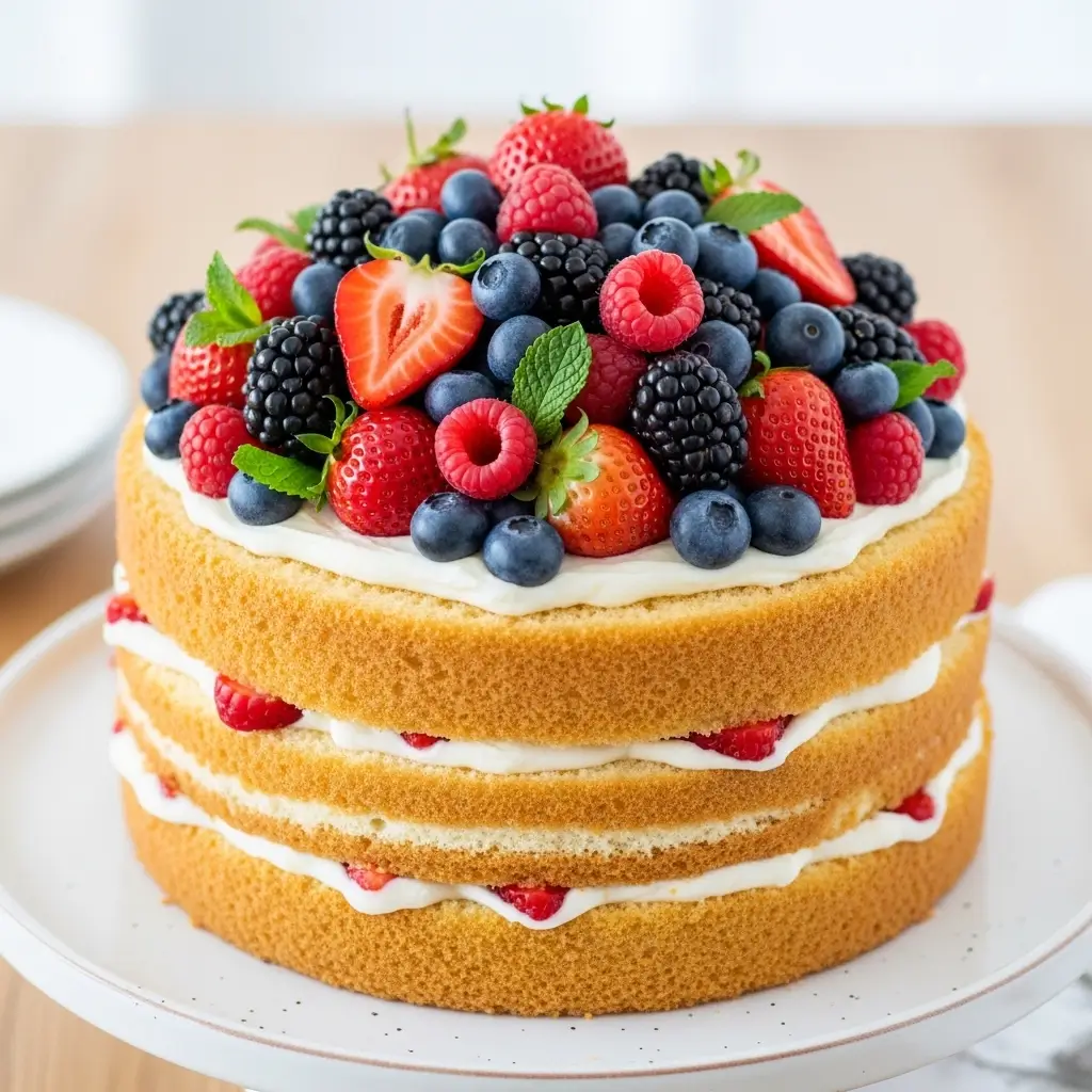 Naked Cake with Berries