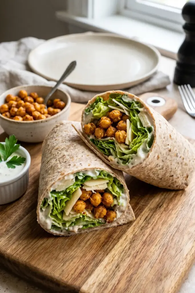 Chickpea Caesar Wrap