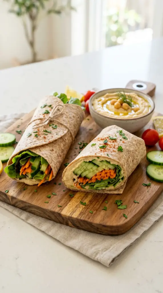 Cucumber Hummus Wrap