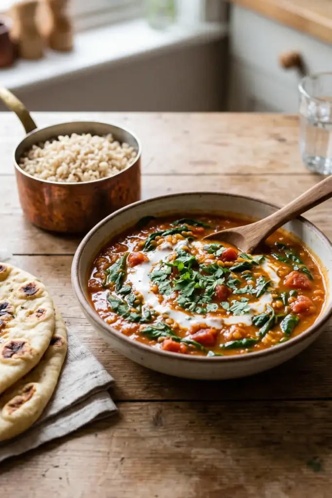 Lentil Spinach Curry