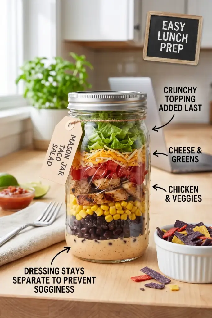 Mason Jar Taco Salad