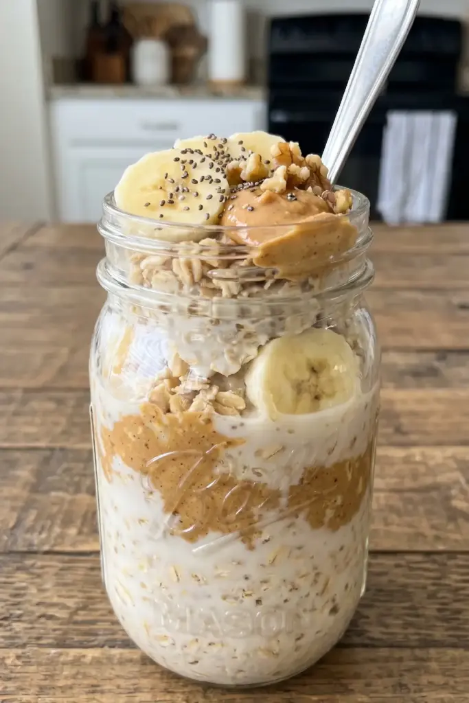 Peanut Butter Banana Overnight Oats