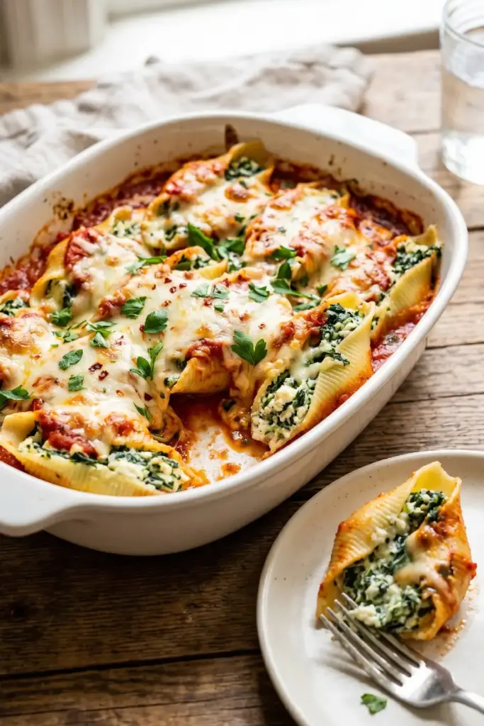 Spinach Ricotta Stuffed Shells