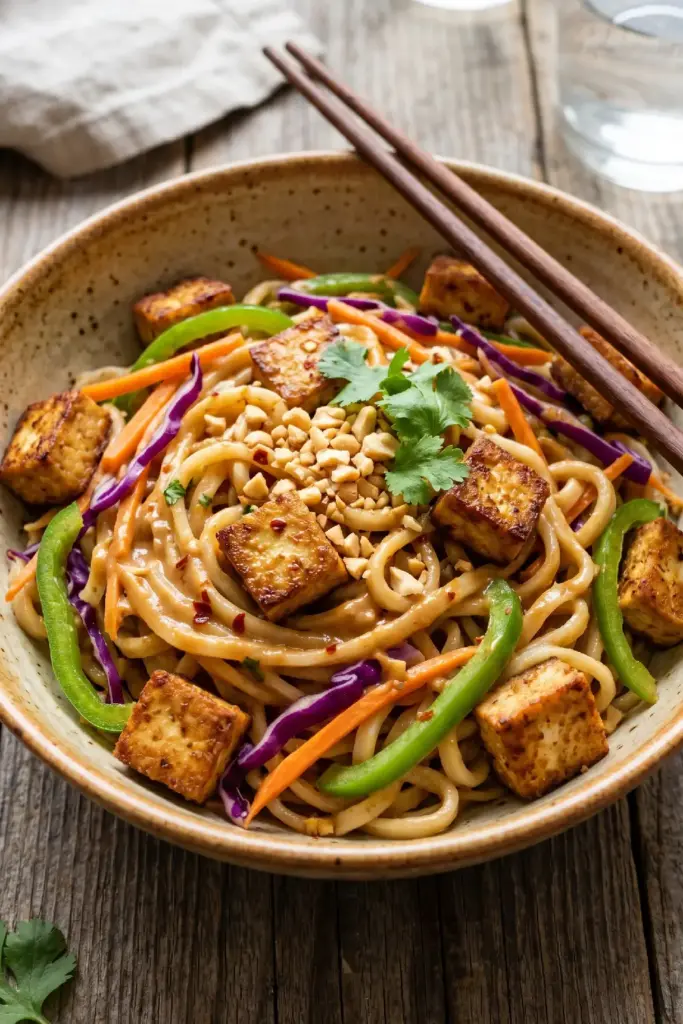 Peanut Tofu Noodles