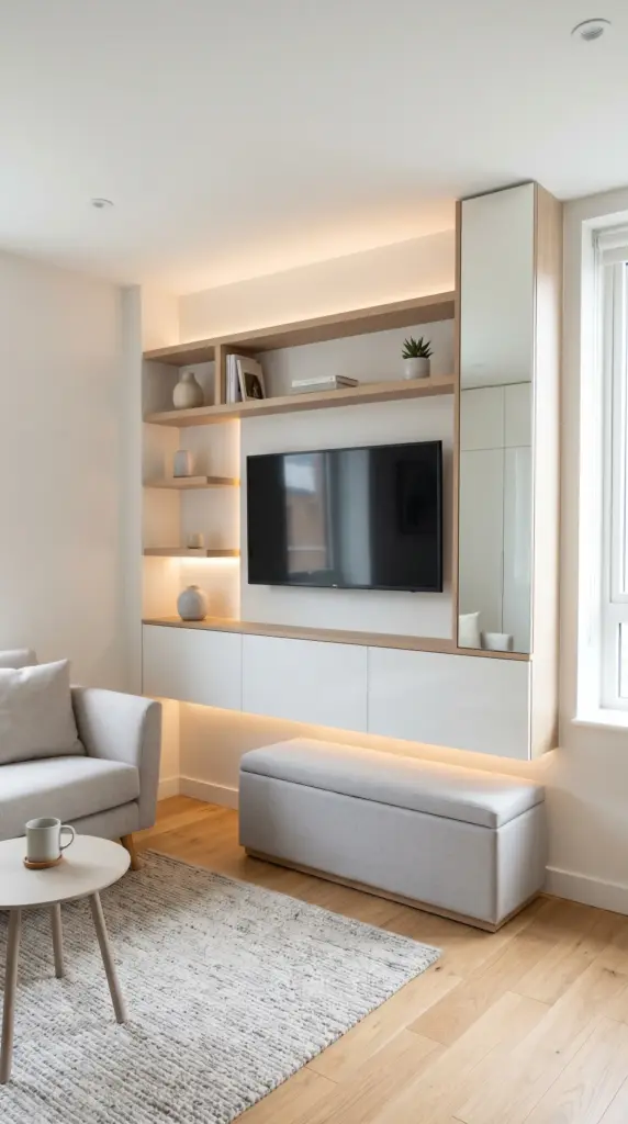 Compact TV Wall for Small Living Rooms