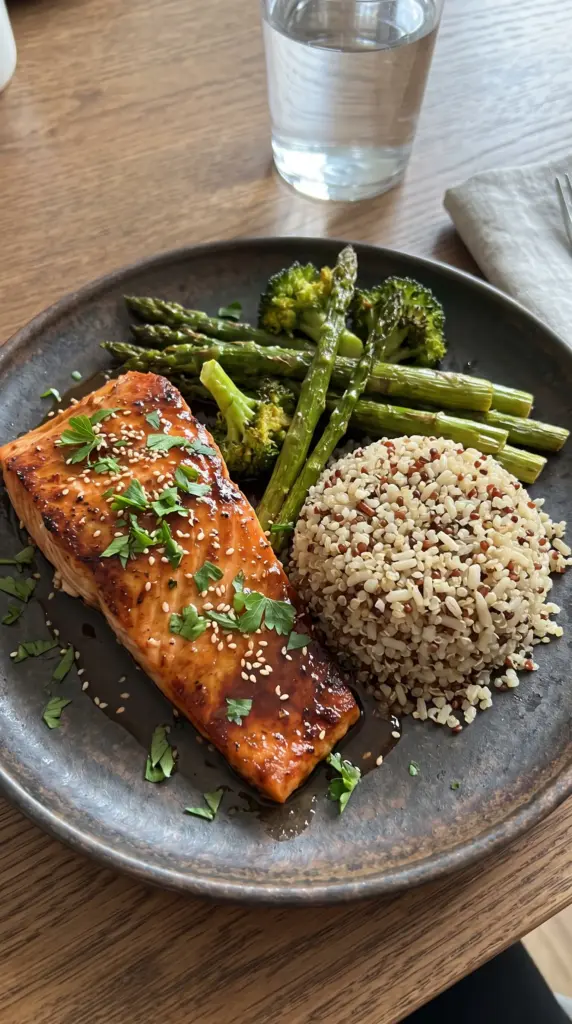 Honey Garlic Salmon with Vegetables