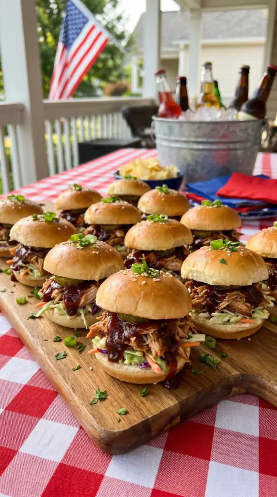 Mini BBQ Chicken Sliders