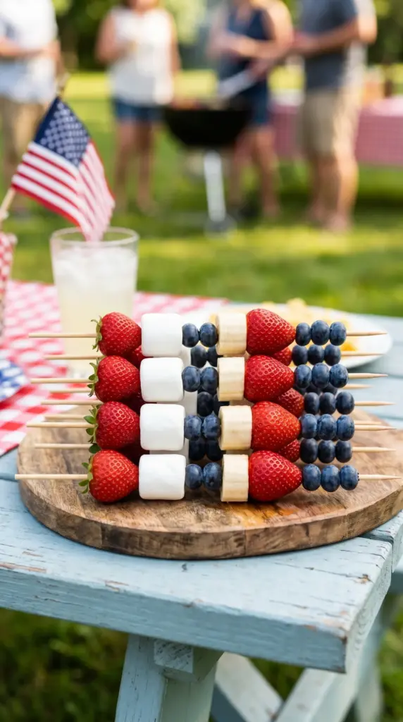 Patriotic Fruit Skewers