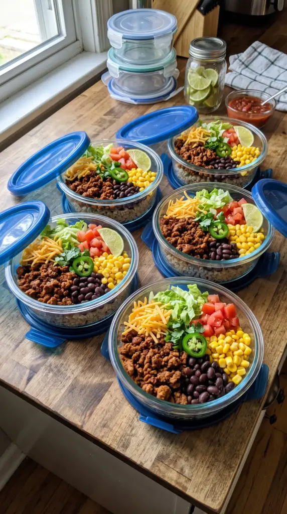 Turkey Taco Meal Prep Bowls