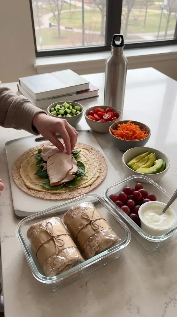 Turkey and Veggie Wraps