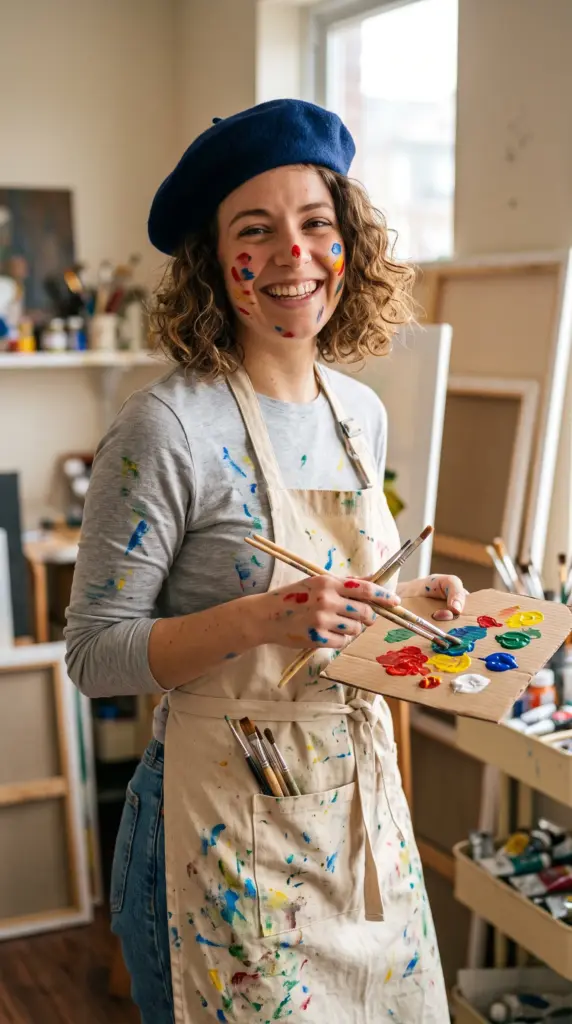 Artist with a Paint Palette