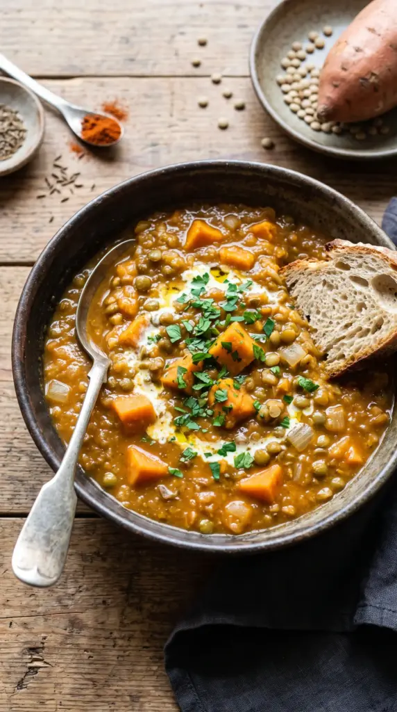 Lentil and Sweet Potato Soup