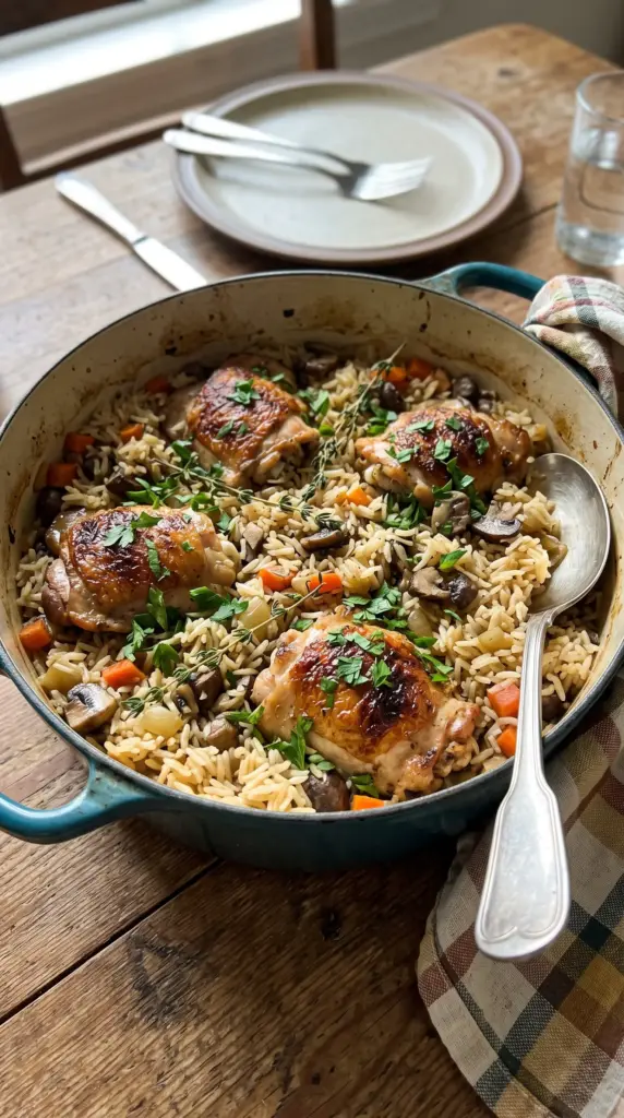 One-Pot Harvest Chicken and Rice