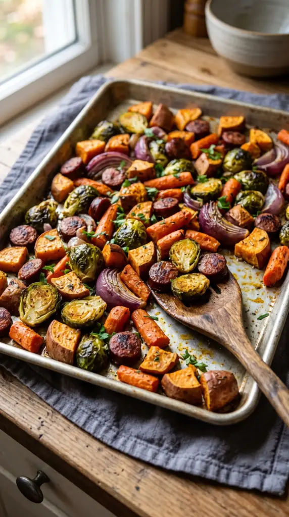 Sheet Pan Sausage and Fall Vegetables
