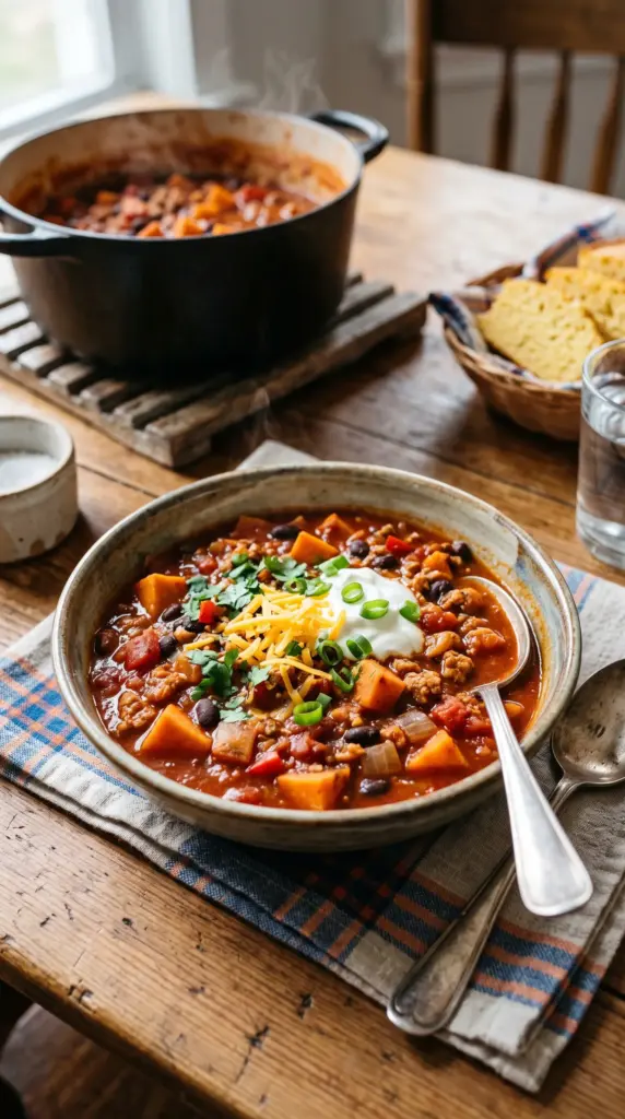 Turkey Chili with Sweet Potatoes