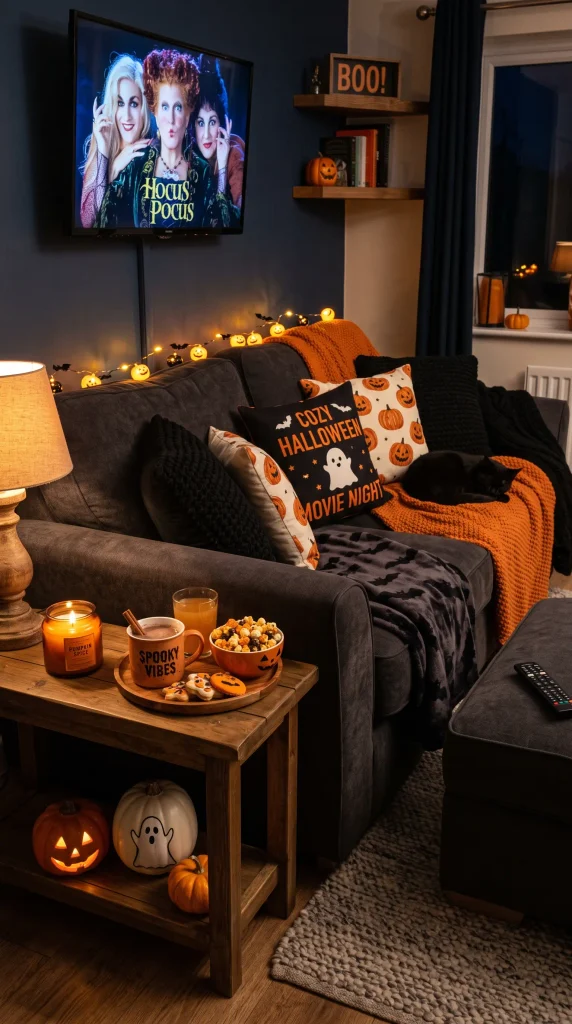 Build a Cozy Halloween Movie-Night Setup