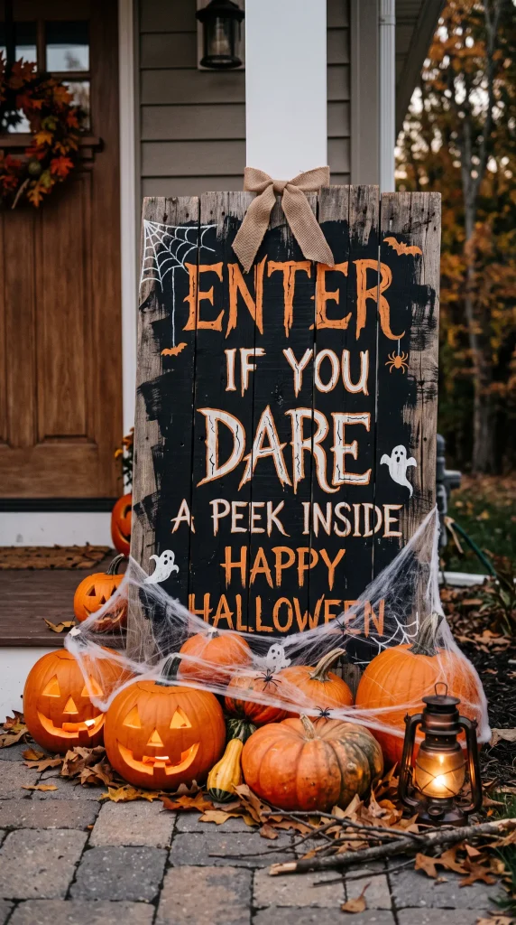 Create a DIY Halloween Welcome Sign