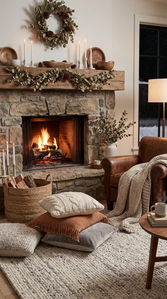 Cozy Textures Around the Hearth