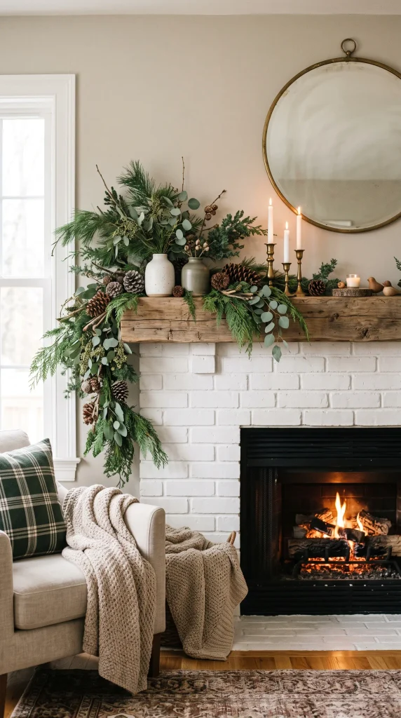 Winter Greenery and Pine Branches