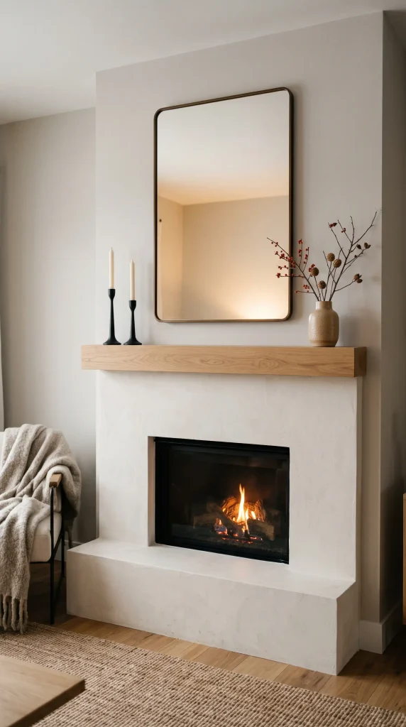 Minimalist Winter Fireplace
