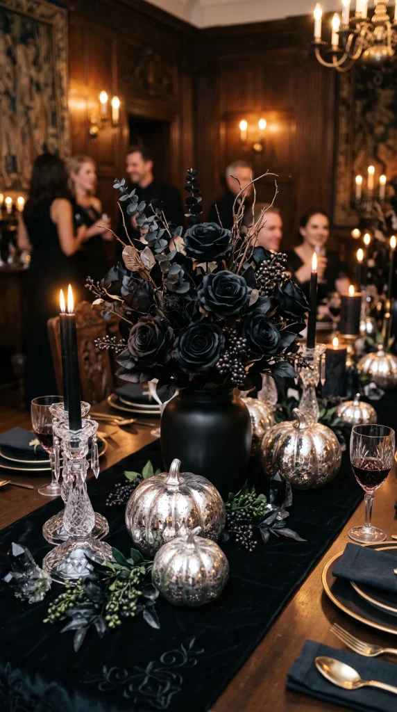 Gothic Black Rose Arrangement