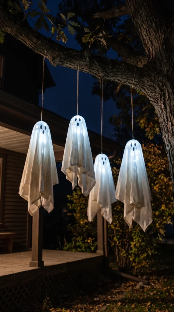 Make Floating Ghosts From Old Sheets