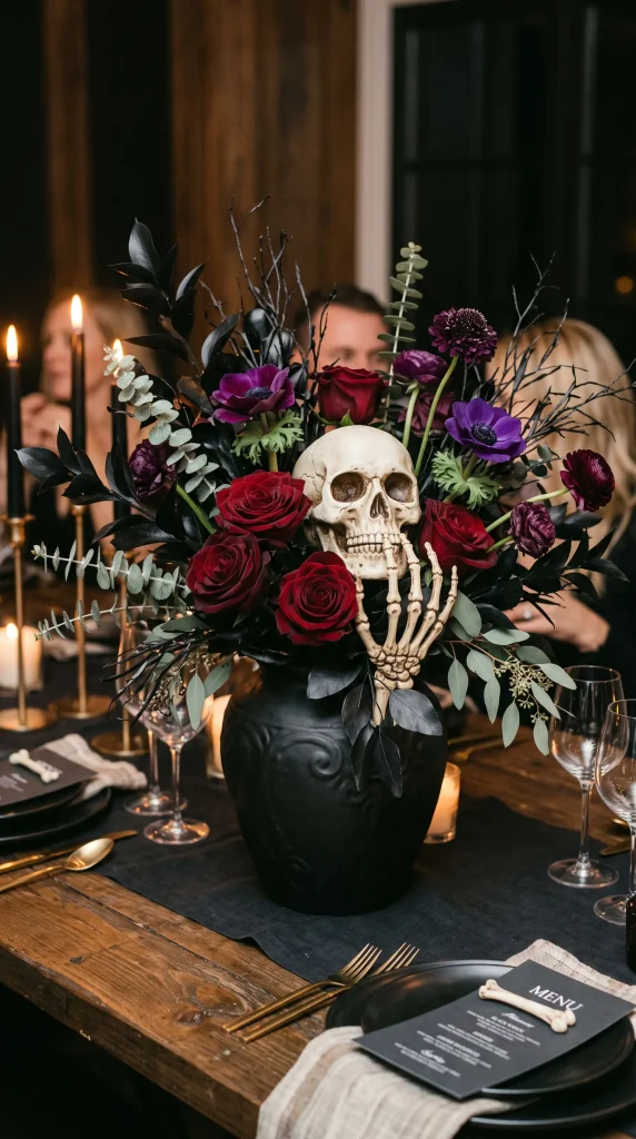 Skeleton Floral Arrangement