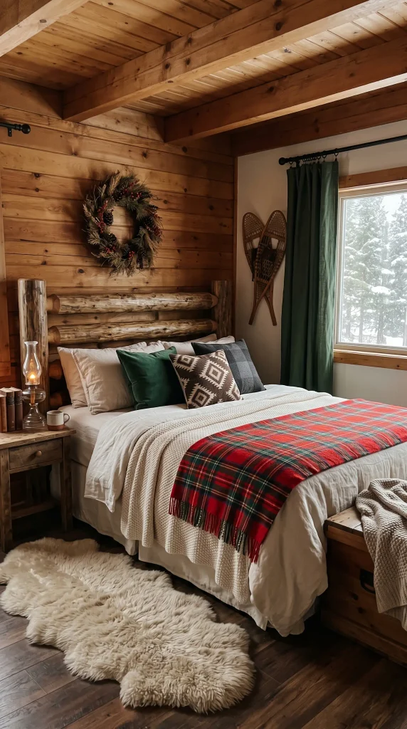 Make the Bedroom Feel Like a Winter Cabin