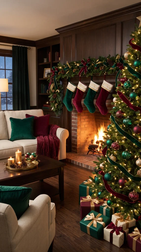 Introduce Emerald Green and Burgundy Accents