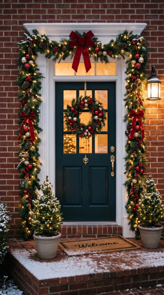 Add a Festive Garland Around the Doorway