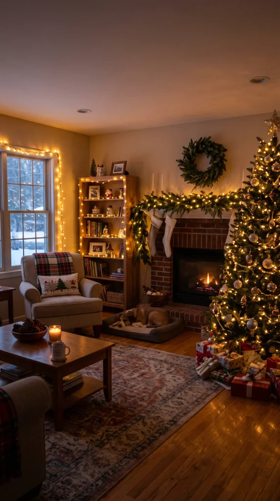 Add Warm Christmas String Lights