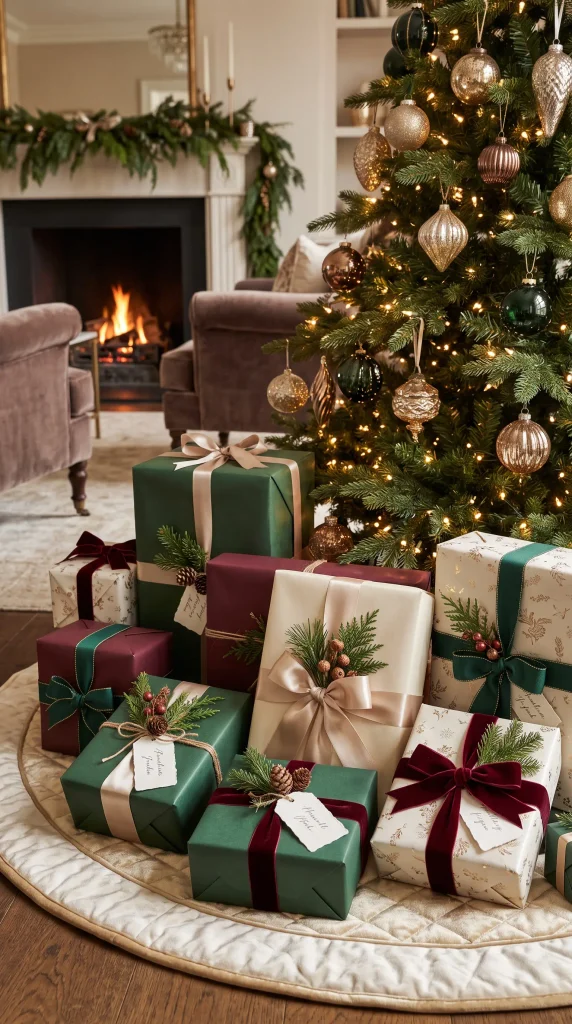 Finish with Elegant Christmas Gift Wrapping