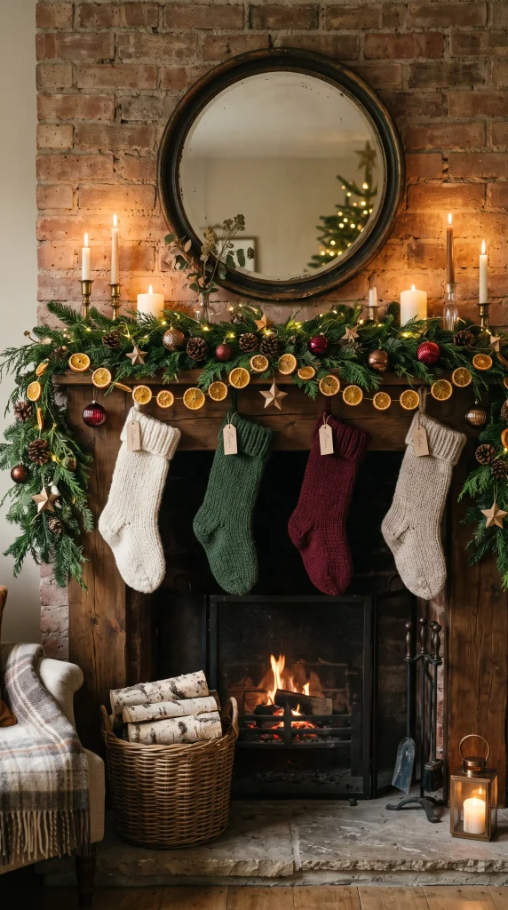 Create a Cozy Christmas Mantel