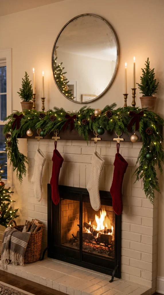 Decorate Your Fireplace Mantel with Greenery