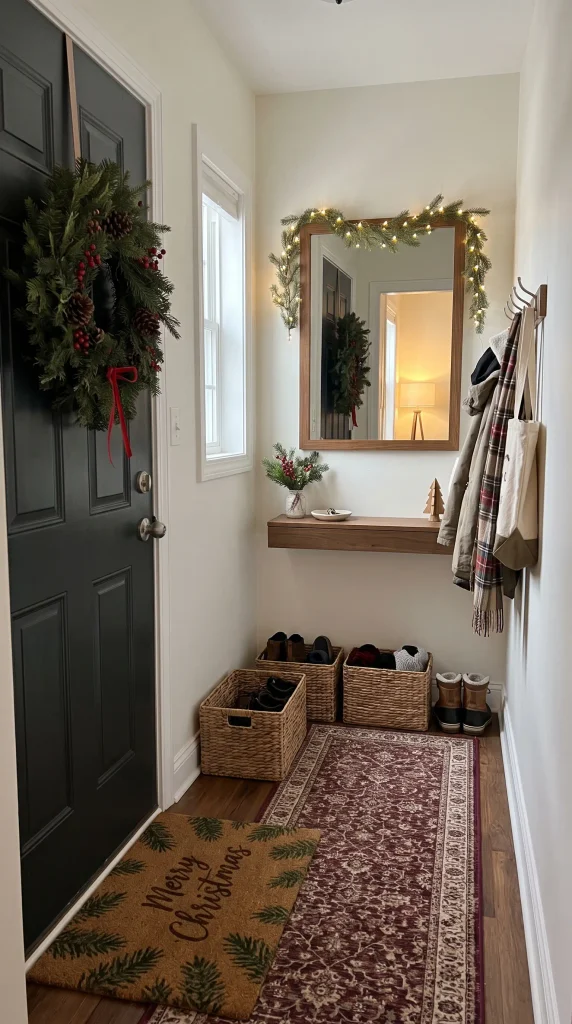 10. Decorate a Small Entryway with Simple, Space-Saving Accents