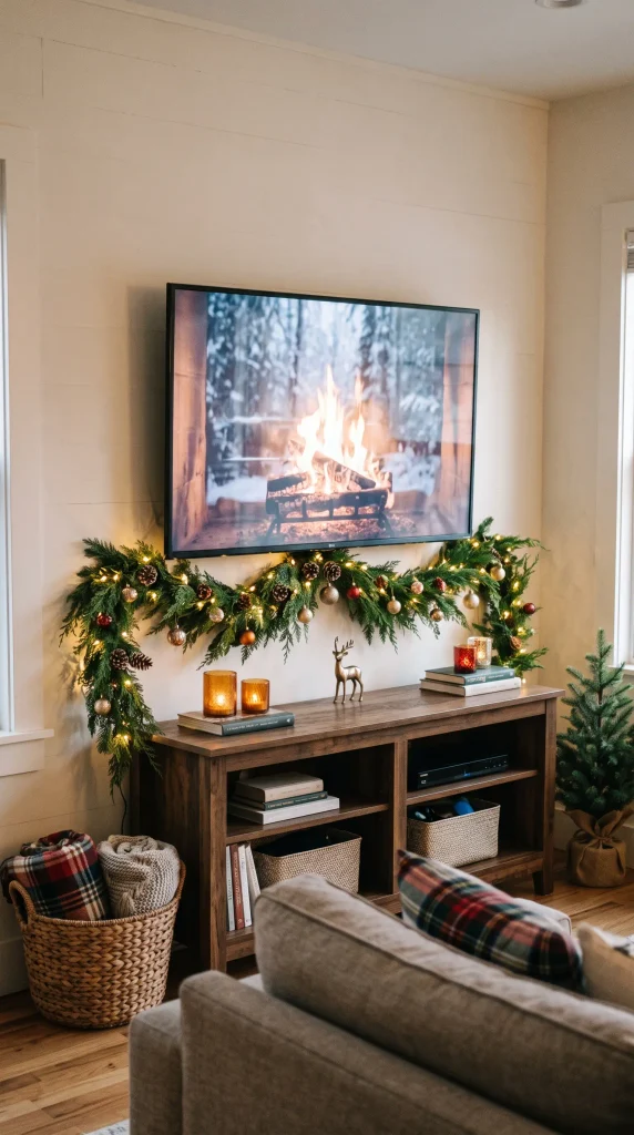 Decorate Your TV Area With Garland