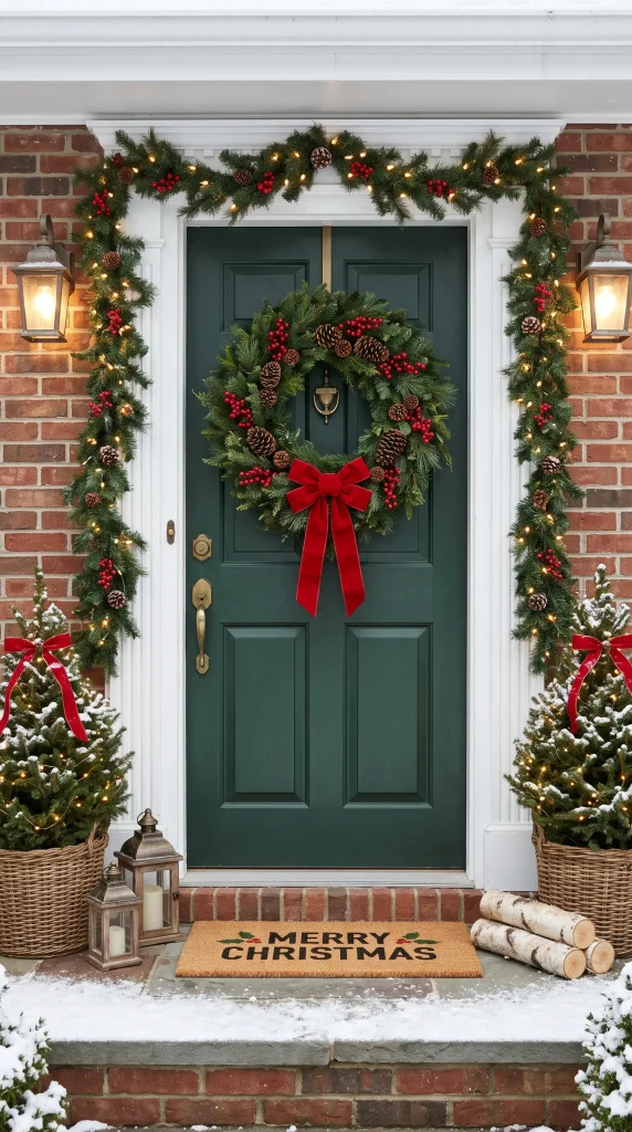 Decorate Your Front Door with a Beautiful Christmas Wreath