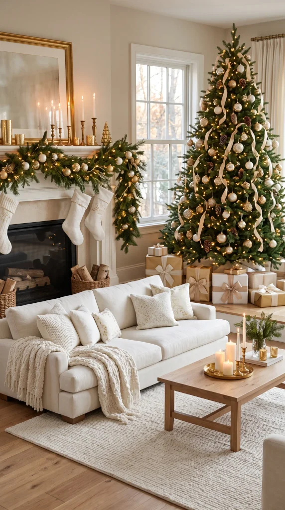 Use a Gold and White Christmas Color Scheme