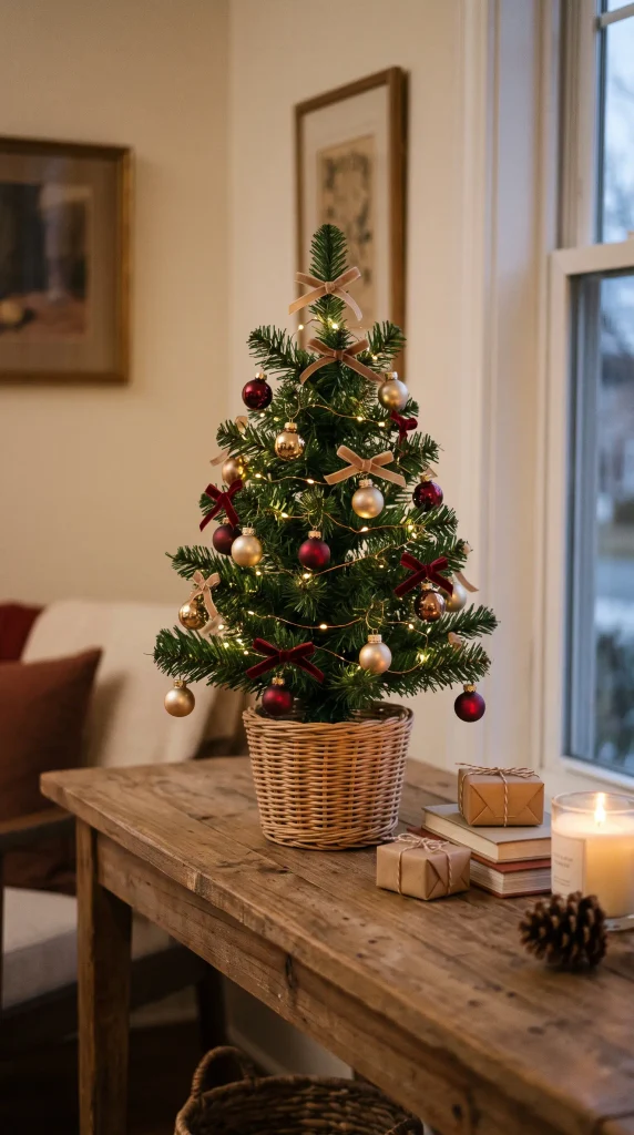 Try a Mini Christmas Tree on a Tabletop