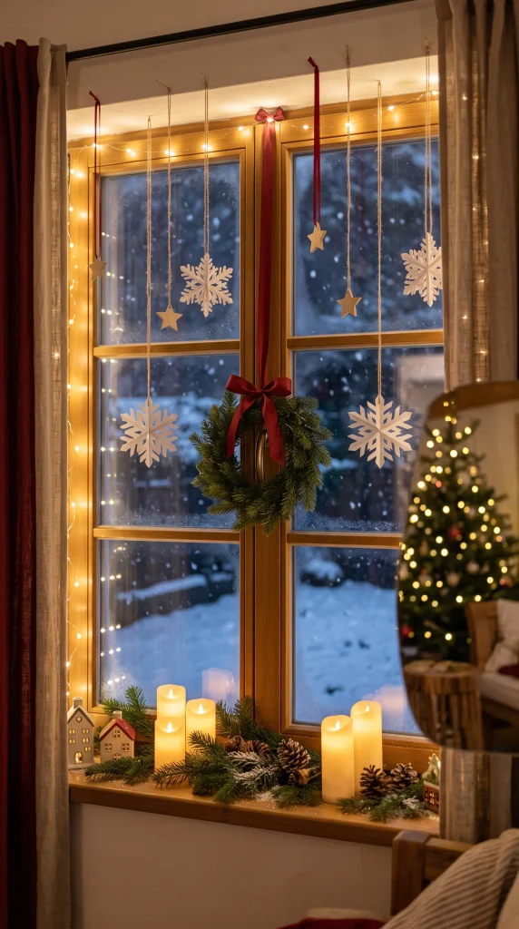Decorate Your Windows with Christmas Accents