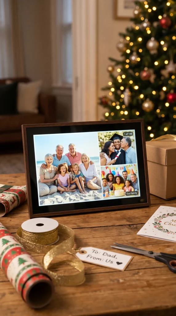 Digital Photo Frame Filled With Family Memories