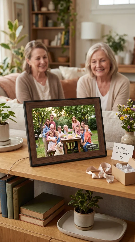 Digital Photo Frame Filled With Family Memories