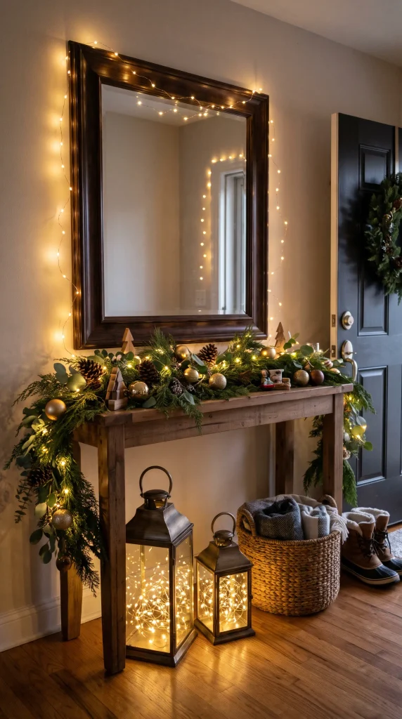 Make Your Entryway Shine with Warm Fairy Lights