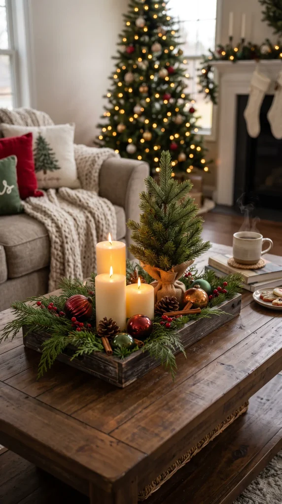  Make a Simple Christmas Coffee Table Centerpiece