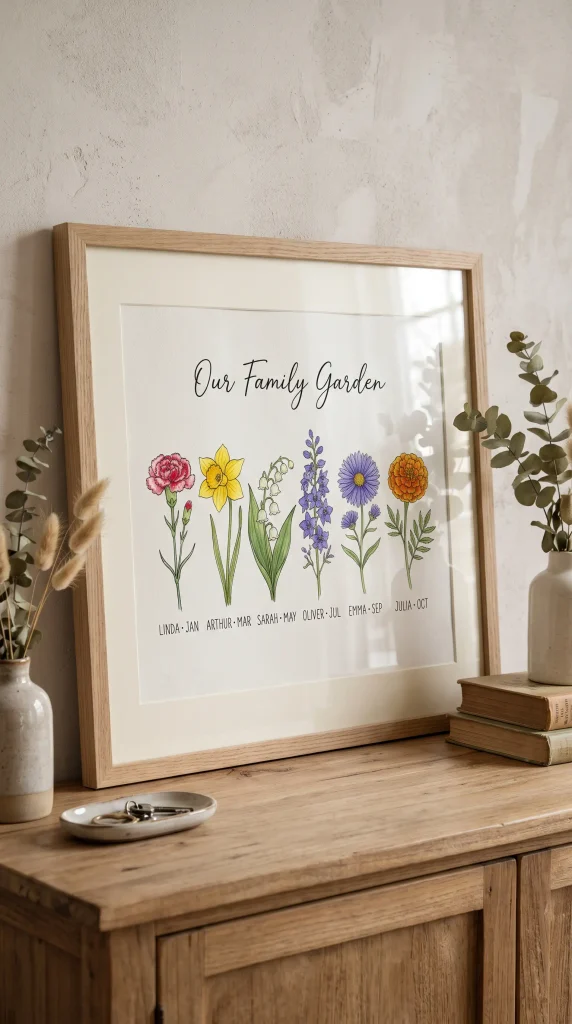 Personalized Family Birth-Flower Artwork